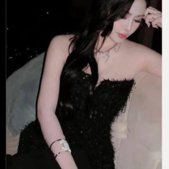 ZARA FRINGE AND SEQUIN BUSTIER TOP - Picture 10 of 10